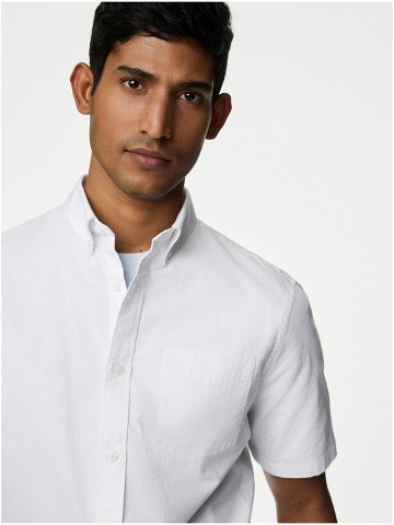 Bílá pánská košile Marks & Spencer Oxford