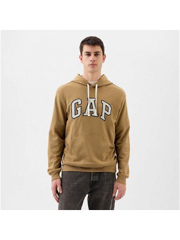 GAP French Terry Pullover Logo Hoodie Perfect Khaki