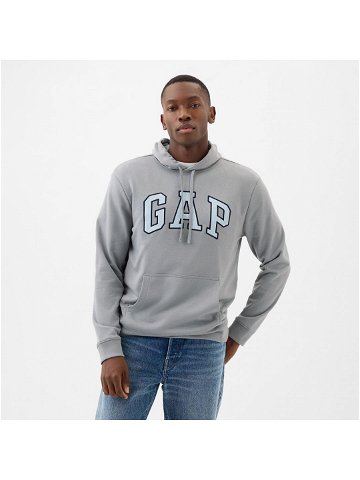 GAP French Terry Pullover Logo Hoodie Storm Cloud 623