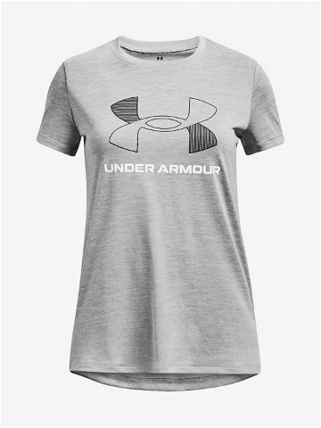 Šedé holčičí sportovní tričko Under Armour UA Tech BL Twist SS