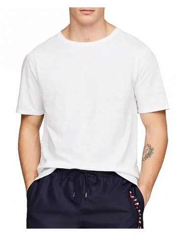 Pánské triko Tommy Hilfiger UM0UM03226 bílé lněné