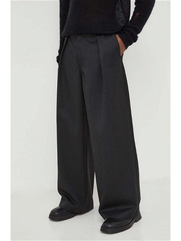Kalhoty s příměsí vlny Won Hundred černá barva jednoduché 2708-14221