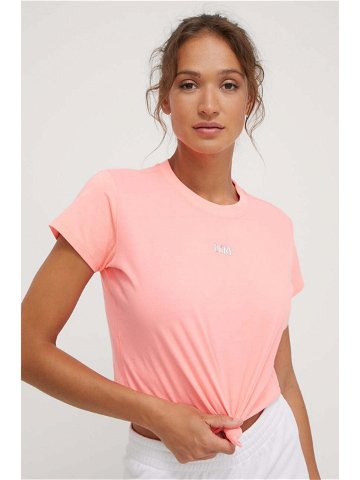 Bavlněné tričko Dkny růžová barva DP3T8521