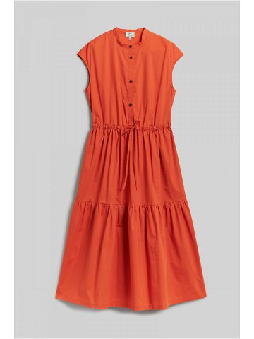 Šaty woolrich poplin long dress oranžová m