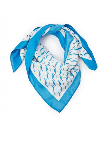 Modro-bílý dámský vzorovaný saténový šátek ORSAY