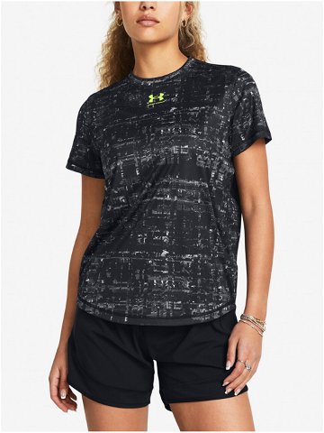 Černé dámské vzorované tričko Under Armour UA W s Ch Pro Train SS Print