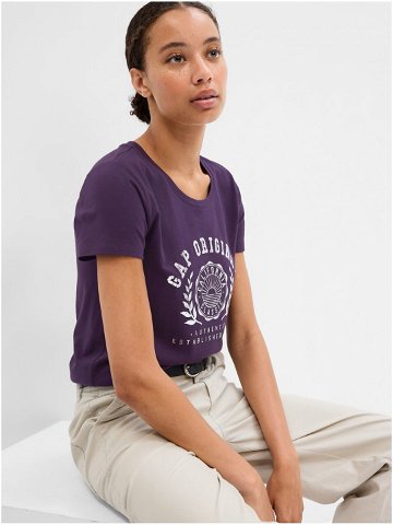 Tmavě fialové dámské tričko GAP