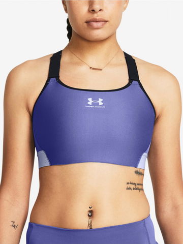 Under Armour UA HeatGear High Sportovní podprsenka Fialová