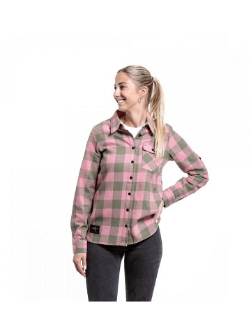 Meatfly dámská košile Olivia 2 0 Premium Pink Olive Růžová Velikost XL 100 bavlna