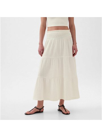 GAP Pull On Gauze Maxi Skirt New Off White