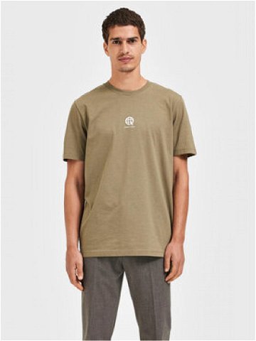 Selected Homme T-Shirt Armin 16085666 Zelená Slim Fit