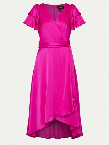 DKNY Koktejlové šaty DD4AQ571 Růžová Regular Fit