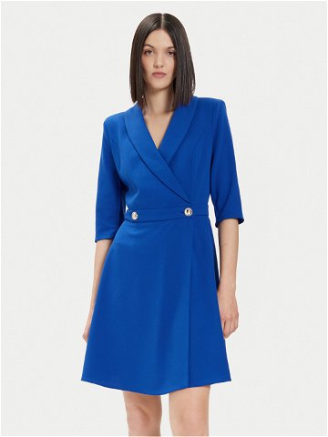 Rinascimento Koktejlové šaty CFC0118280003 Modrá Regular Fit
