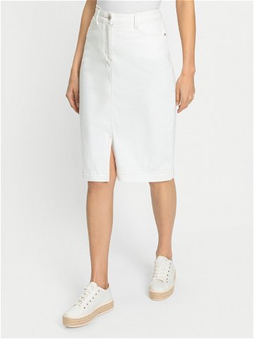 Olsen Džínová sukně 16001361 Bílá Regular Fit