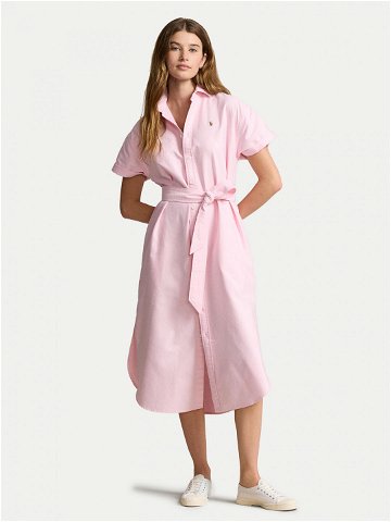 Polo Ralph Lauren Košilové šaty 211935153003 Růžová Regular Fit