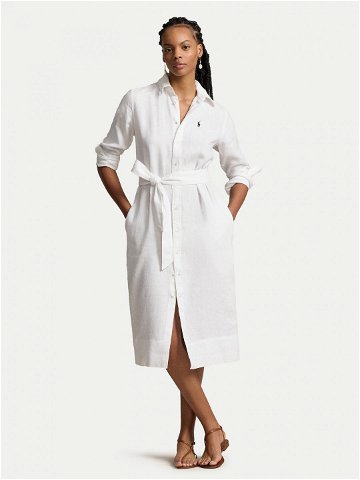 Polo Ralph Lauren Košilové šaty 211943992001 Bílá Regular Fit