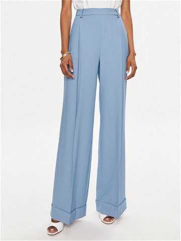 TWINSET Kalhoty z materiálu 241TF2041 Modrá Regular Fit