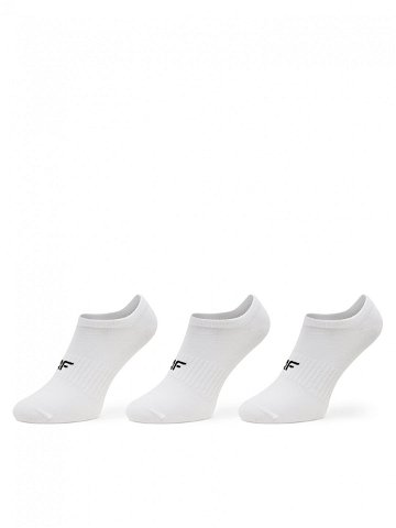4F Sada 3 párů dámských ponožek 4FWMM00USOCF276 Bílá