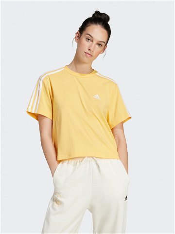 Adidas T-Shirt Essentials 3-Stripes IS1575 Žlutá Loose Fit