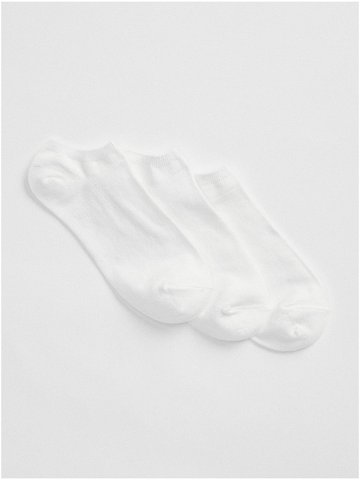 Sada tří bílých dámských kotníkových ponožek GAP