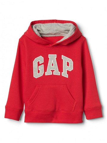 Červená klučičí dětská mikina GAP Logo hoodie sweatshirt