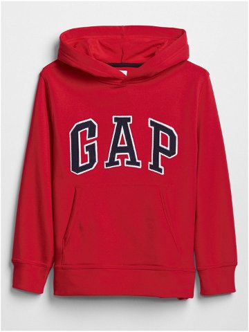 Červená klučičí dětská mikina GAP Logo hoodie