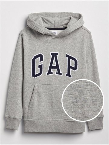 Šedá klučičí dětská mikina GAP Logo hoodie