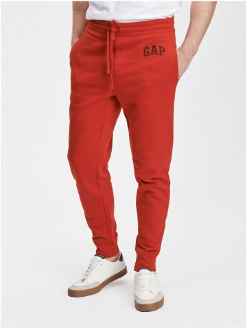 Červené pánské tepláky GAP logo fleece