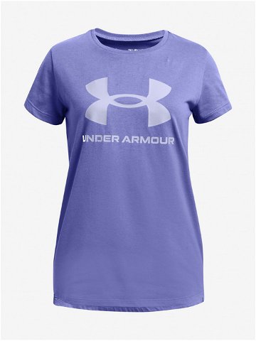 Fialové holčičí tričko Under Armour UA G Sportstyle Logo SS