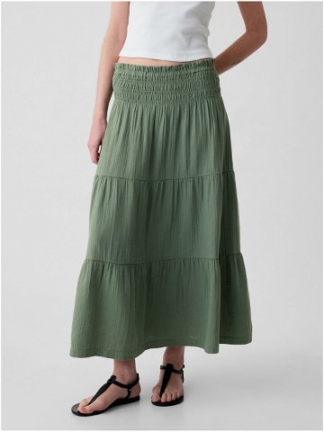 Zelená dámská maxi sukně GAP