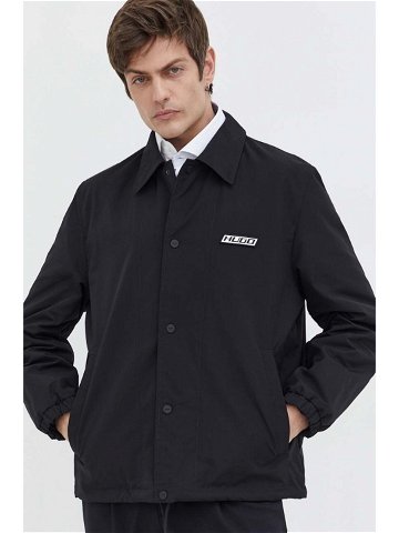 Košilová bunda HUGO černá barva 50505059