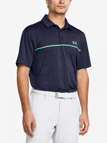 Under Armour UA Playoff 3 0 Stripe Polo triko Modrá