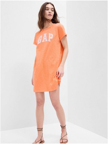 Oranžové dámské tričkové šaty GAP
