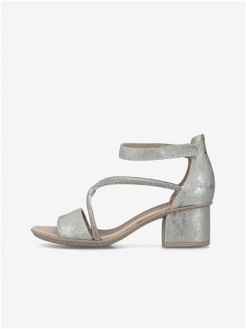 Dámské sandálky ve stříbrné barvě Rieker