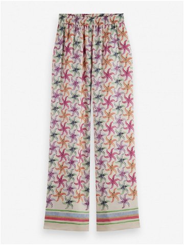 Krémové dámské vzorované kalhoty Scotch & Soda Gia Starfish