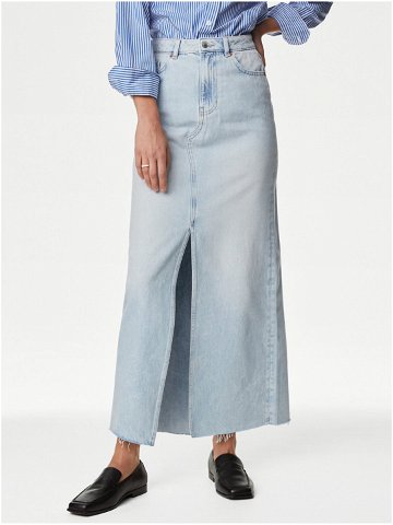 Světle modrá dámská džínová maxi sukně Marks & Spencer