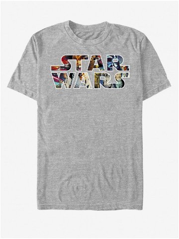 Šedé unisex melírované tričko ZOOT Fan Star Wars Epic Logo