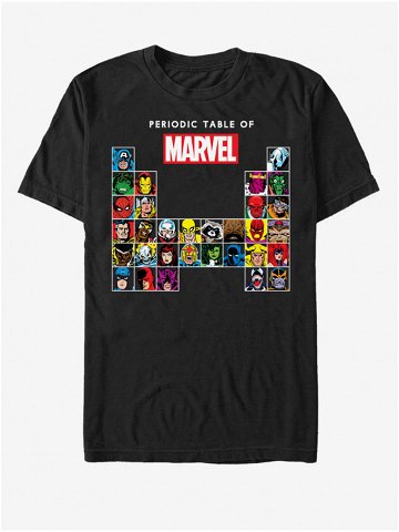 Černé unisex tričko ZOOT Fan Marvel Periodic Marvel
