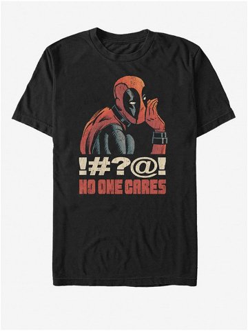 Černé unisex tričko Marvel No One Cares
