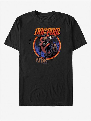 Černé unisex tričko Marvel Doggypool