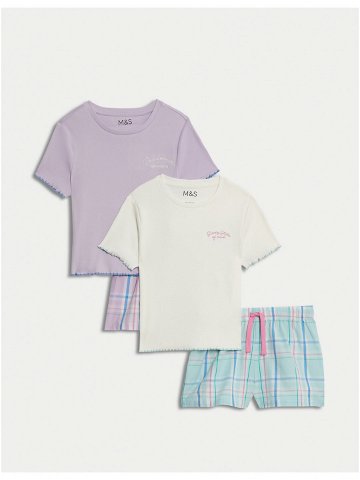 Sada dvou barevných holčičích pyžamových souprav Marks & Spencer