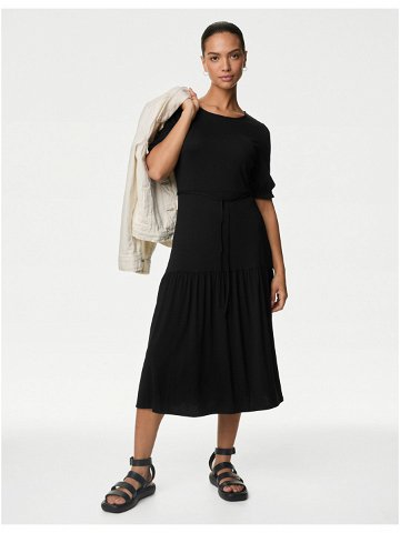 Černé dámské šaty se zavazováním Marks & Spencer