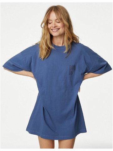Modré dámské tričko volného střihu Marks & Spencer