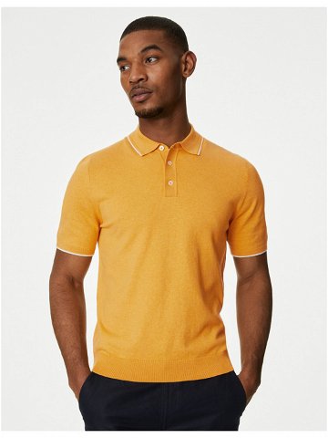 Žluté pánské polo tričko Marks & Spencer