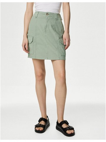 Světle zelená dámská mini sukně Marks & Spencer