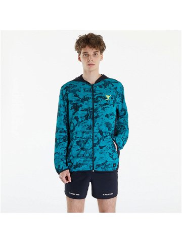 Under Armour Project Rock Iso Tide Hybrid Jacket Hydro Teal Black High-Vis Yellow
