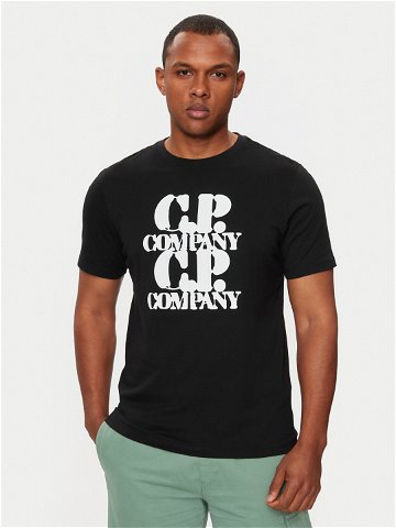 C P Company T-Shirt 16CMTS137A005100W Černá Regular Fit