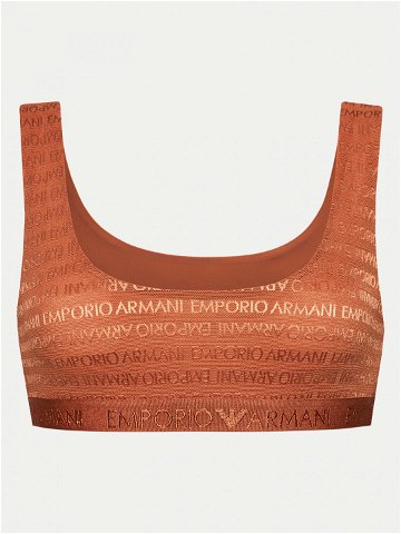 Emporio Armani Underwear Podprsenkový top 164232 3F204 01656 Hnědá