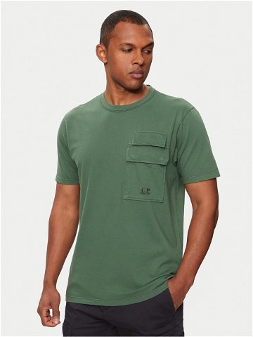 C P Company T-Shirt 16CMTS211A005697G Zelená Regular Fit