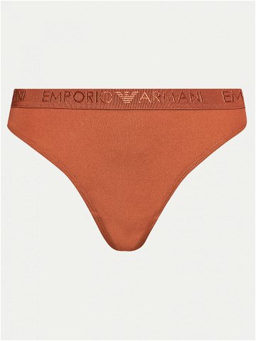 Emporio Armani Underwear Sada 2 kusů string kalhotek 163333 4R235 01656 Hnědá